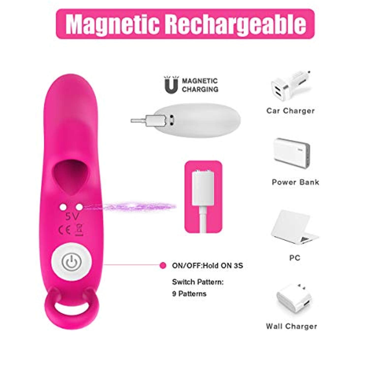 G Spot Finger Vibrator Clit Massager - Adult Toys