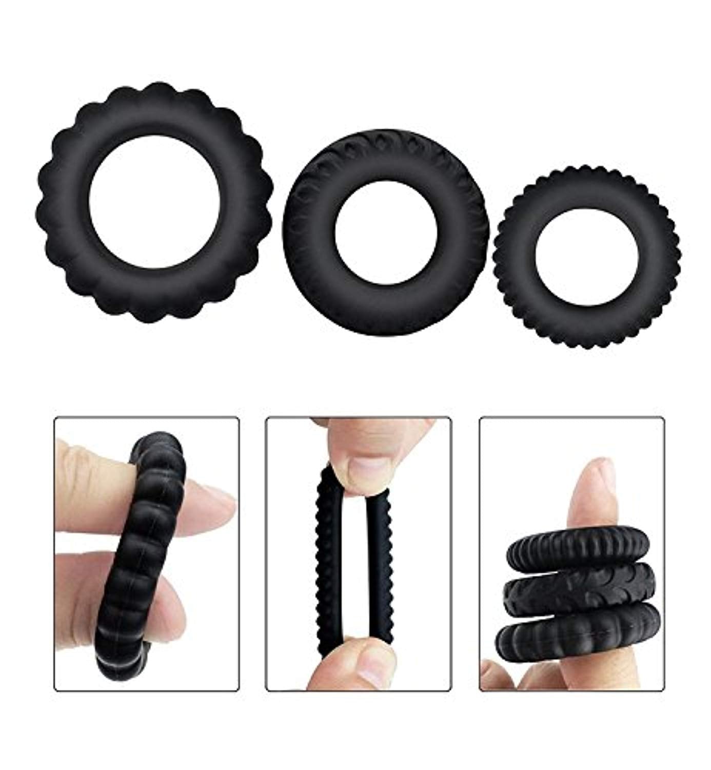 Penis Ring Adjustable Silicone Penis Glans Ring - Adult Toys