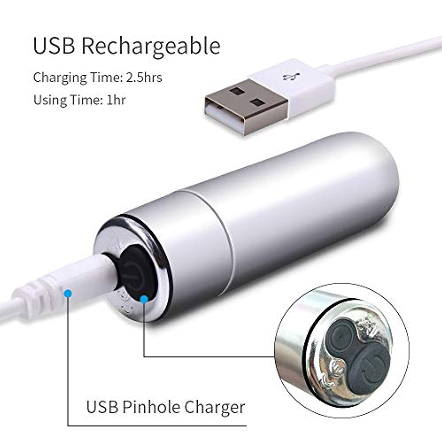 Bullet Vibrator with 3 Silicone Finger Sleeves - Adult Toys