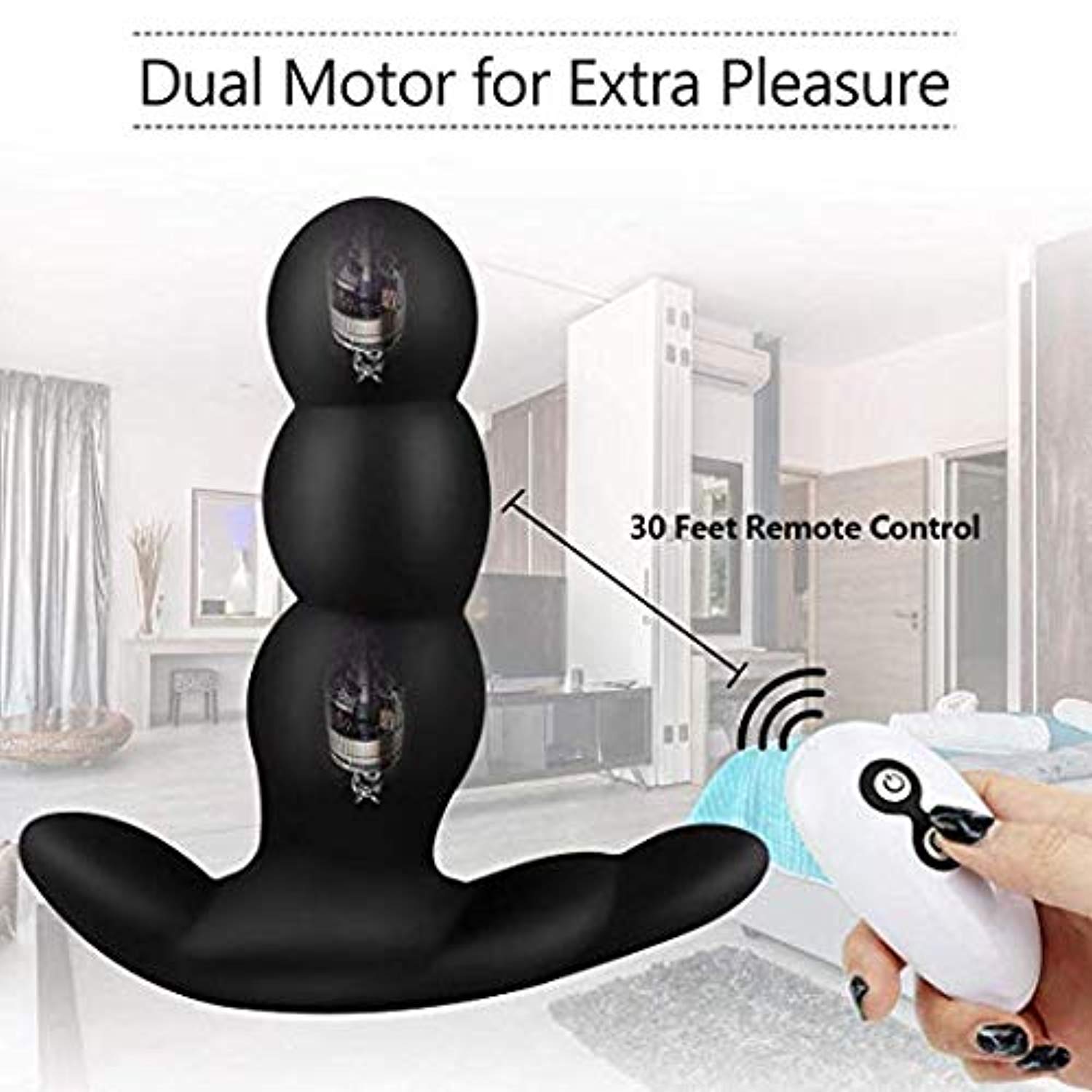 Vibrating Butt Plug Underwear Rotating Anal Beads - Adult Toys