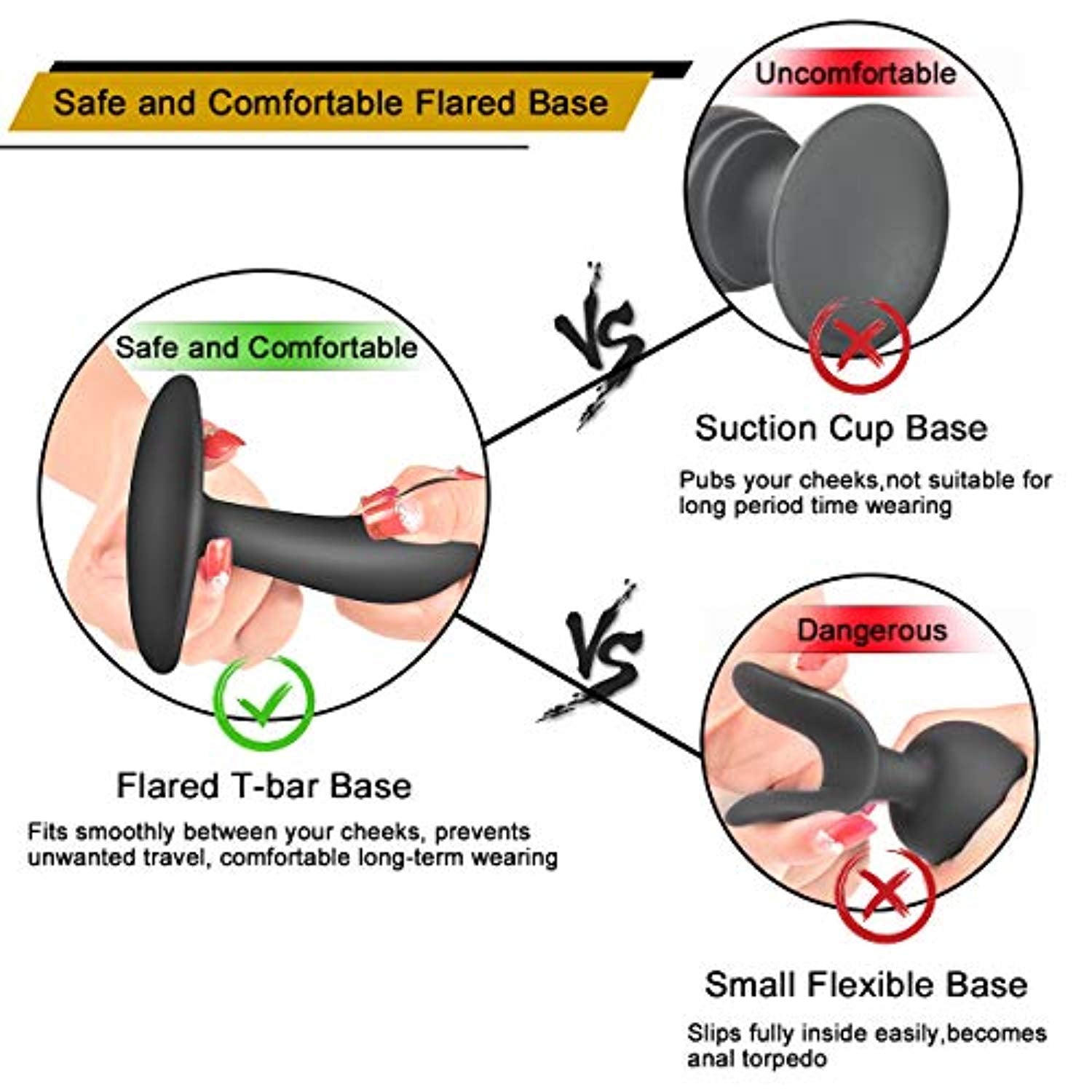 3PCS Butt Plug Trainer Kit - Adult Toys