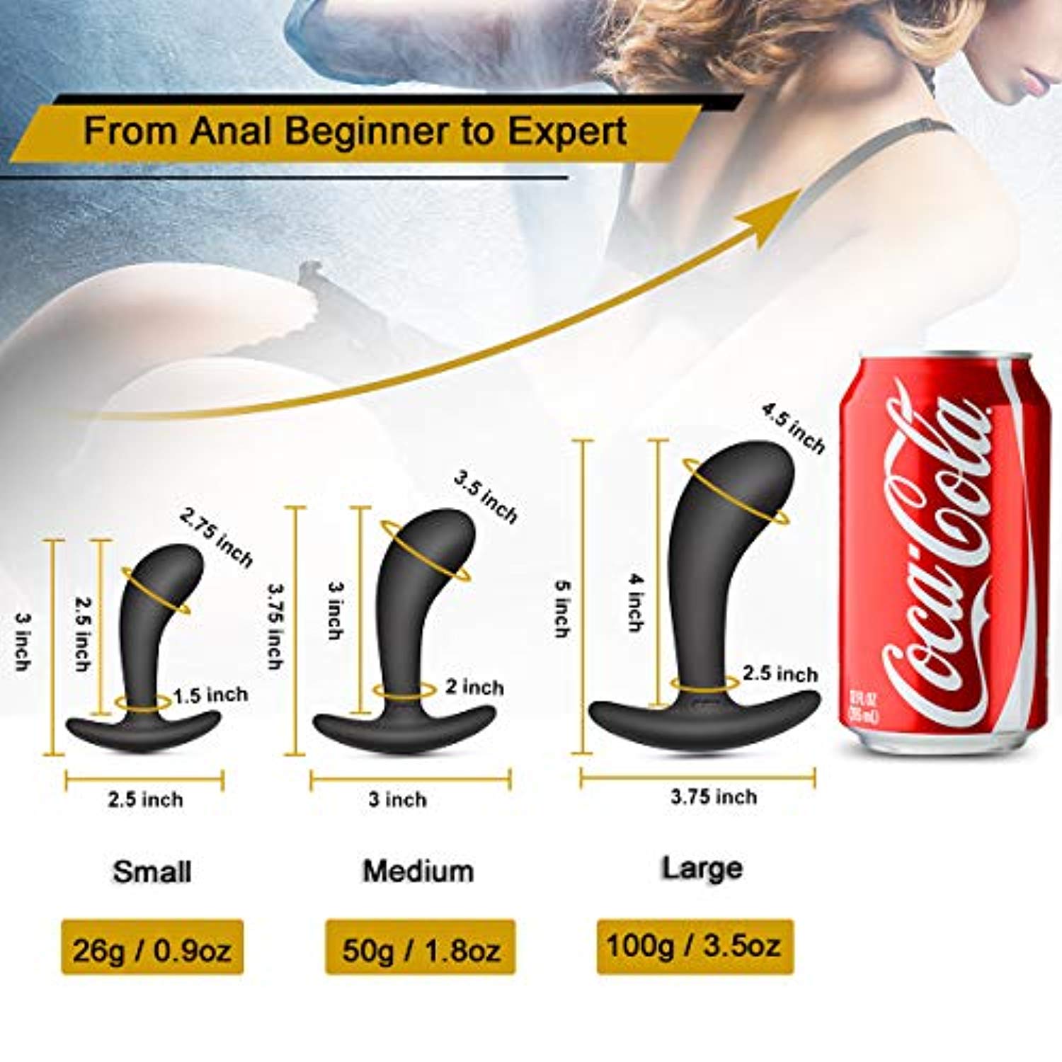 3PCS Butt Plug Trainer Kit - Adult Toys