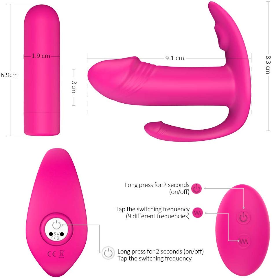 Invisible G Spot Clitoris Vibrating Wearable Dildo And Vibrator - Adult Toys