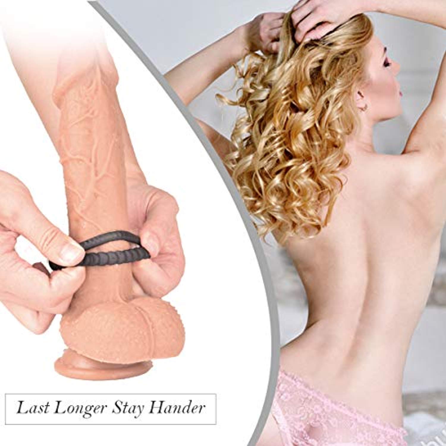 Penis Ring Silicone Dual Mens Sex Toy - Adult Toys