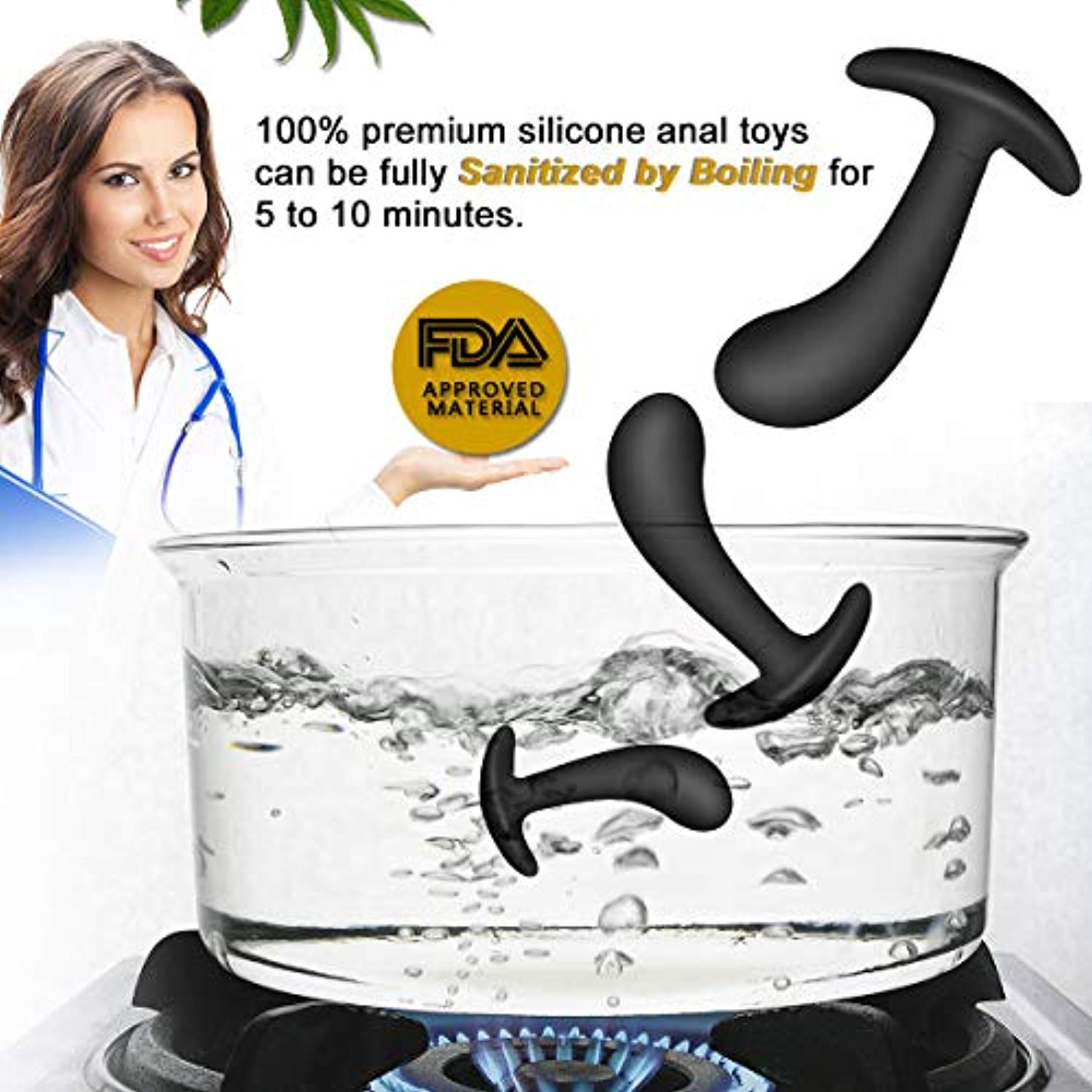 3PCS Butt Plug Trainer Kit - Adult Toys