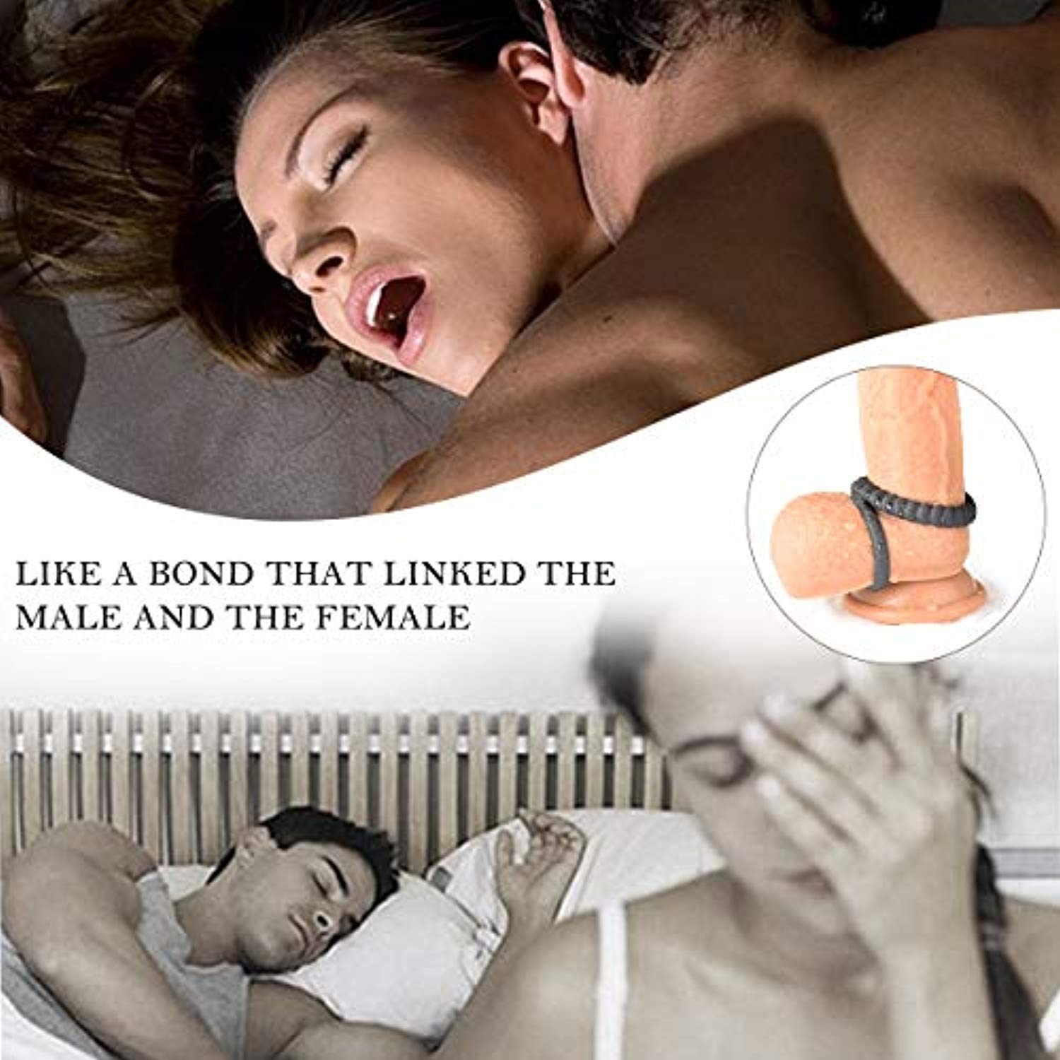 Penis Ring Silicone Dual Mens Sex Toy - Adult Toys