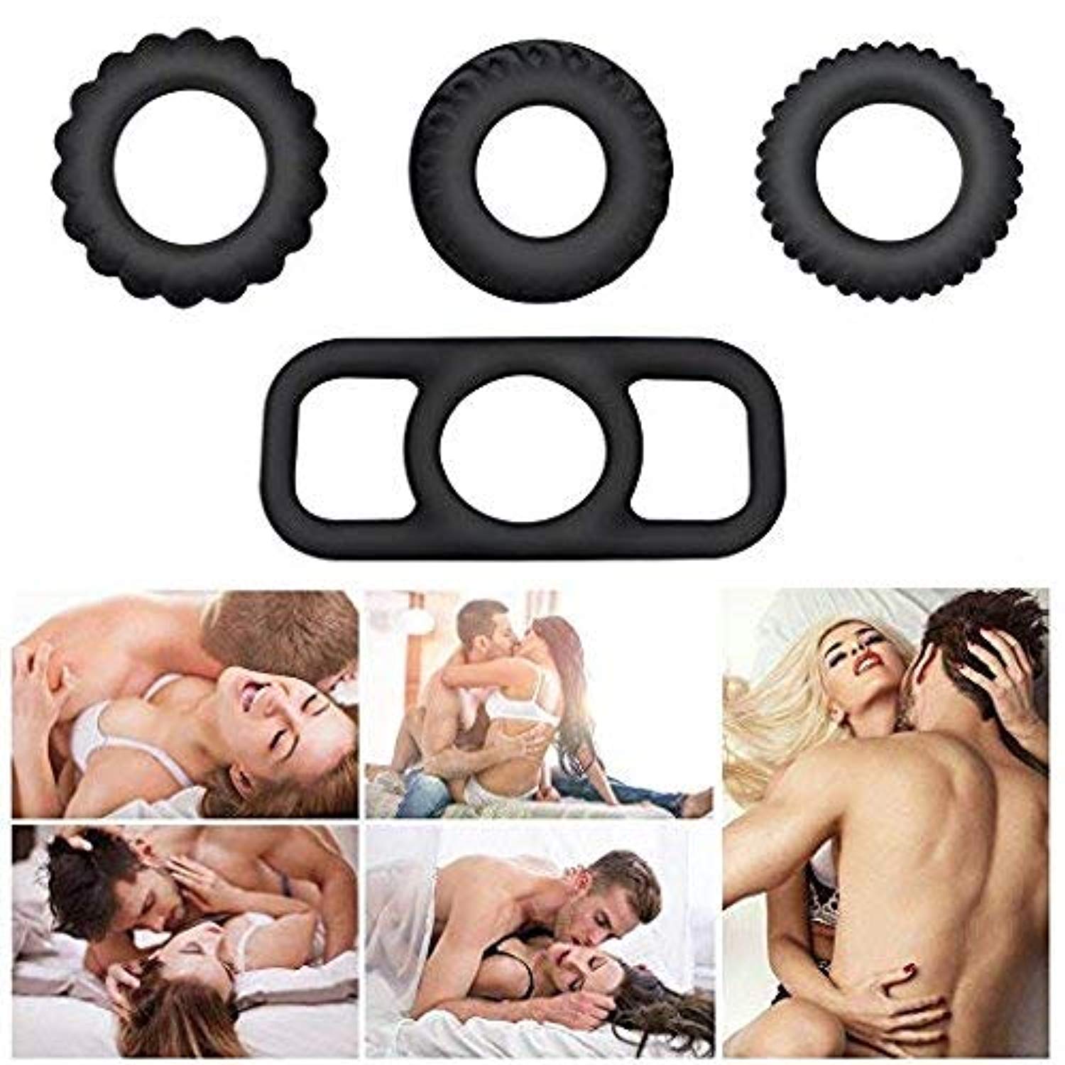 Penis Ring Adjustable Silicone Penis Glans Ring - Adult Toys