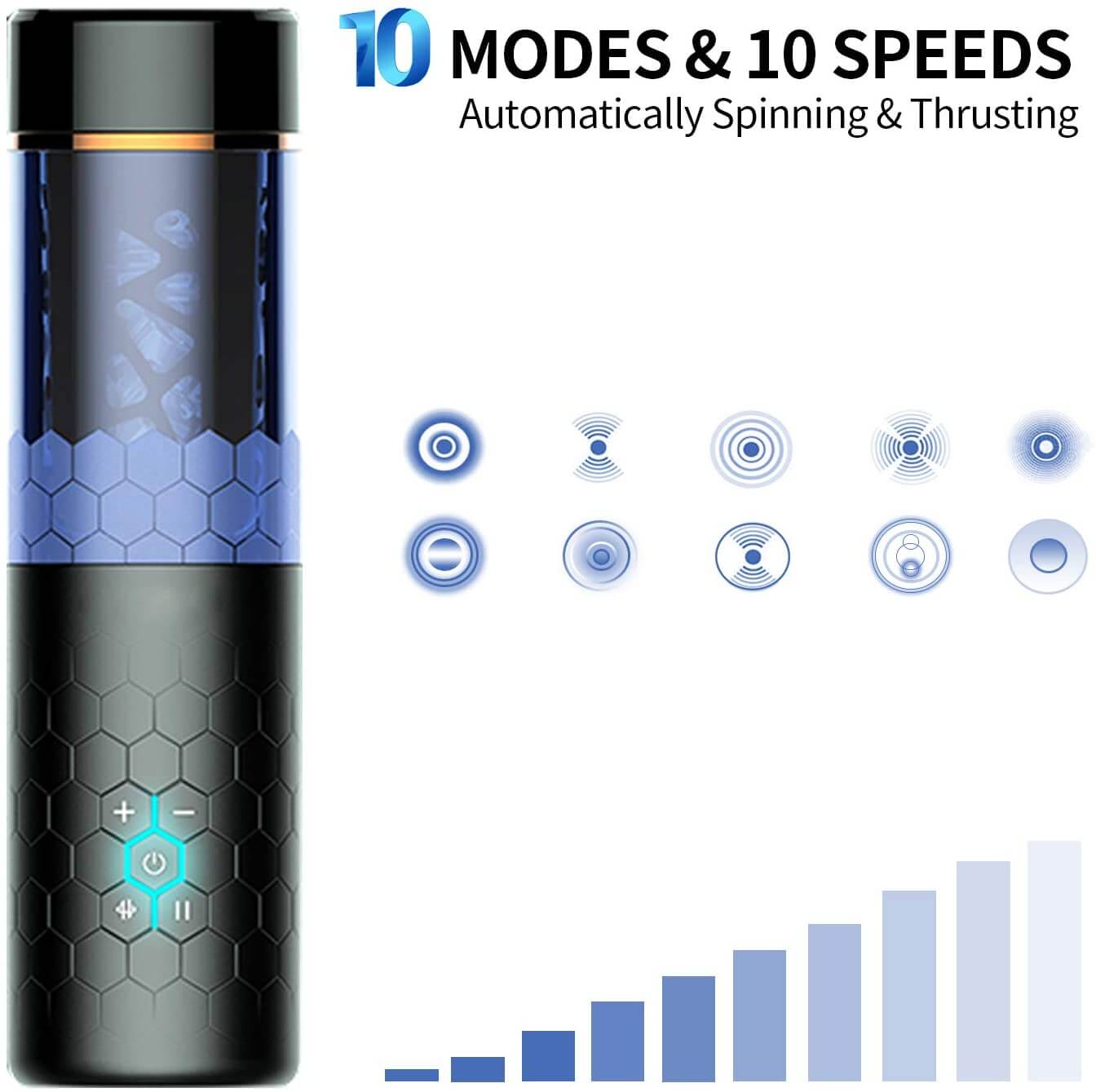 Spinning Male Masturbator 10 Thrusting Stroker Sex Toy Best Sex Toys