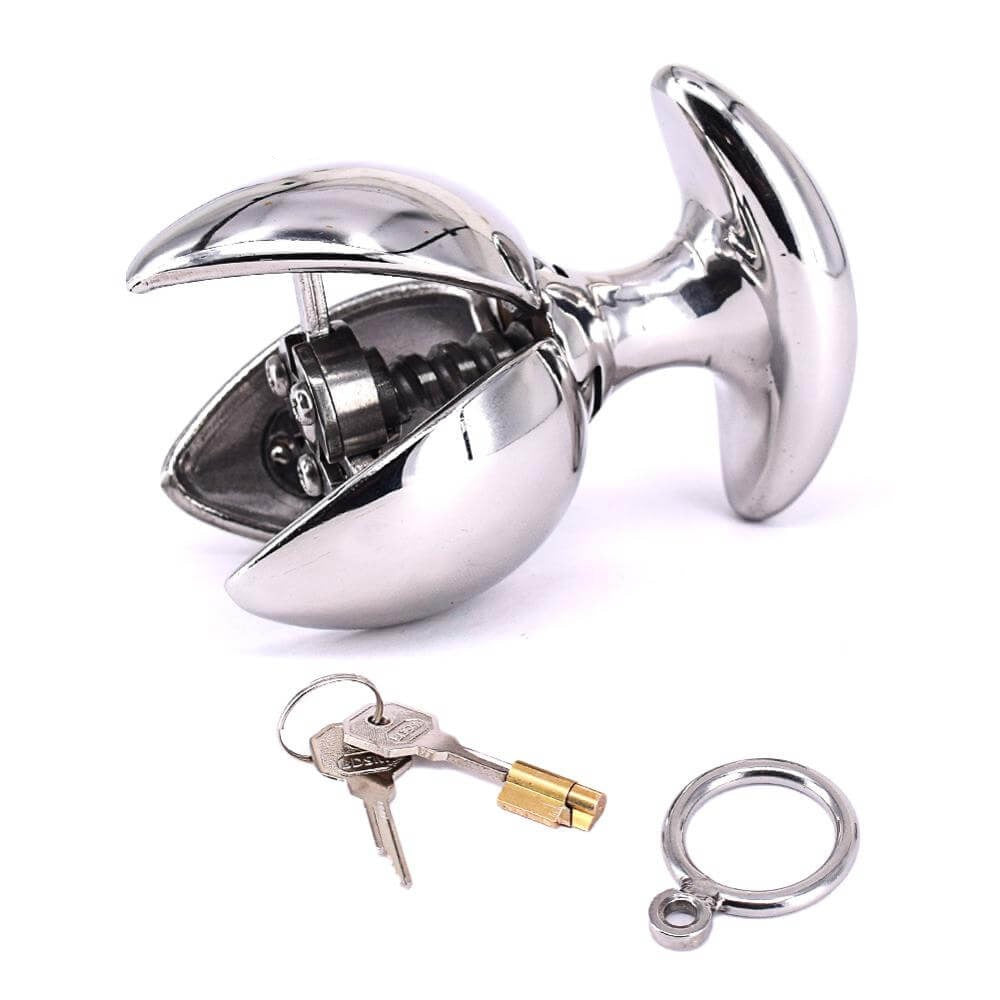 Adjustable Stainless Steel Locking Anal Anchor Plug weadultshop
