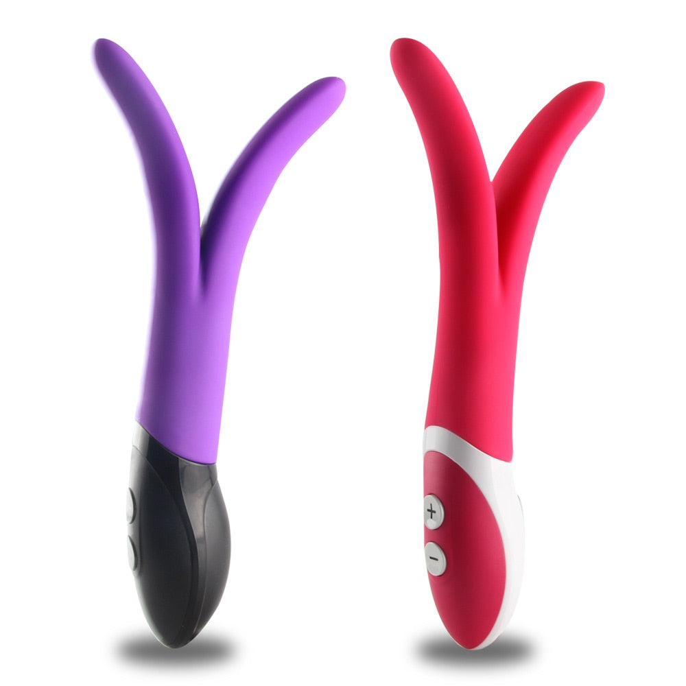y shaped sex toy HSMKHDFF Female G-Point Vibrator with 12 Vibration Modes, Double Headed  Vibrating Rod Y-Shaped Massage Vibrator, Suitable for Female or Couple Sex  Toys, Pink : Amazon.ca: Everything Else main image 1