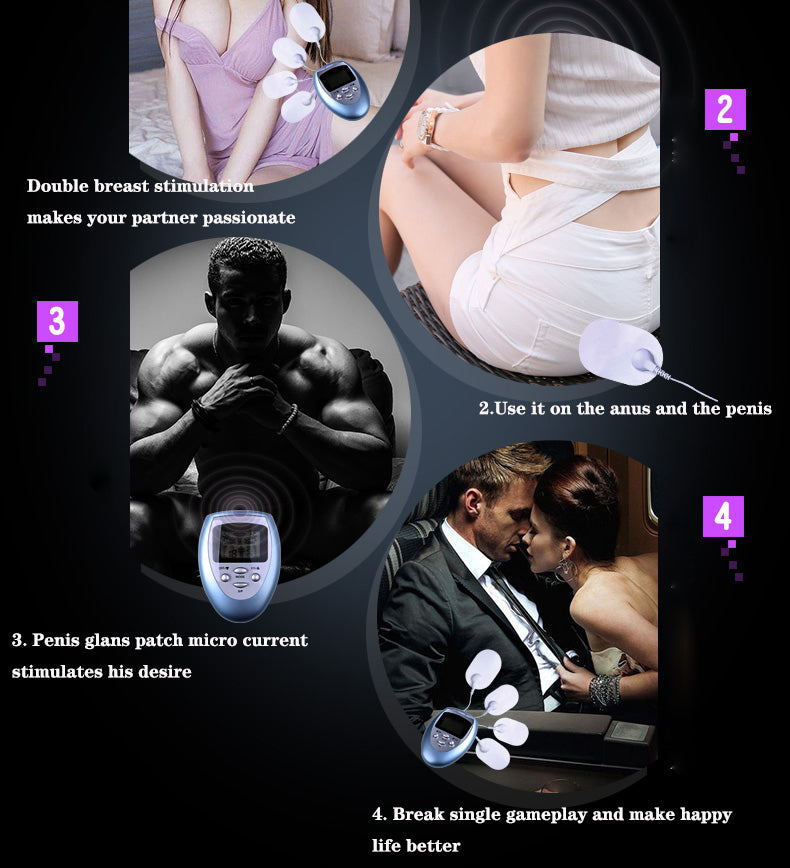 Pulse Electric Shock Patch Breast Clitoris Stimulation Massager - Adult Toys