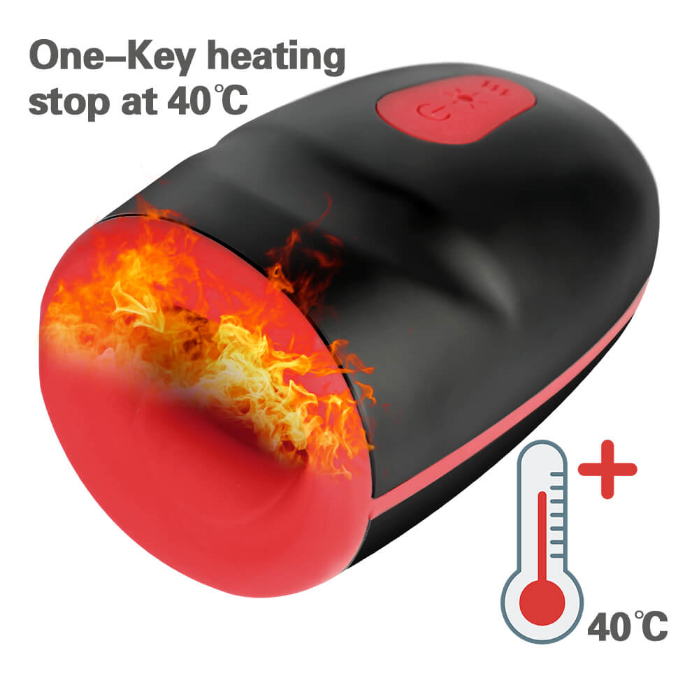 Vibrating Heating Oral Sex Toy Male Stroker For Men weadultshop