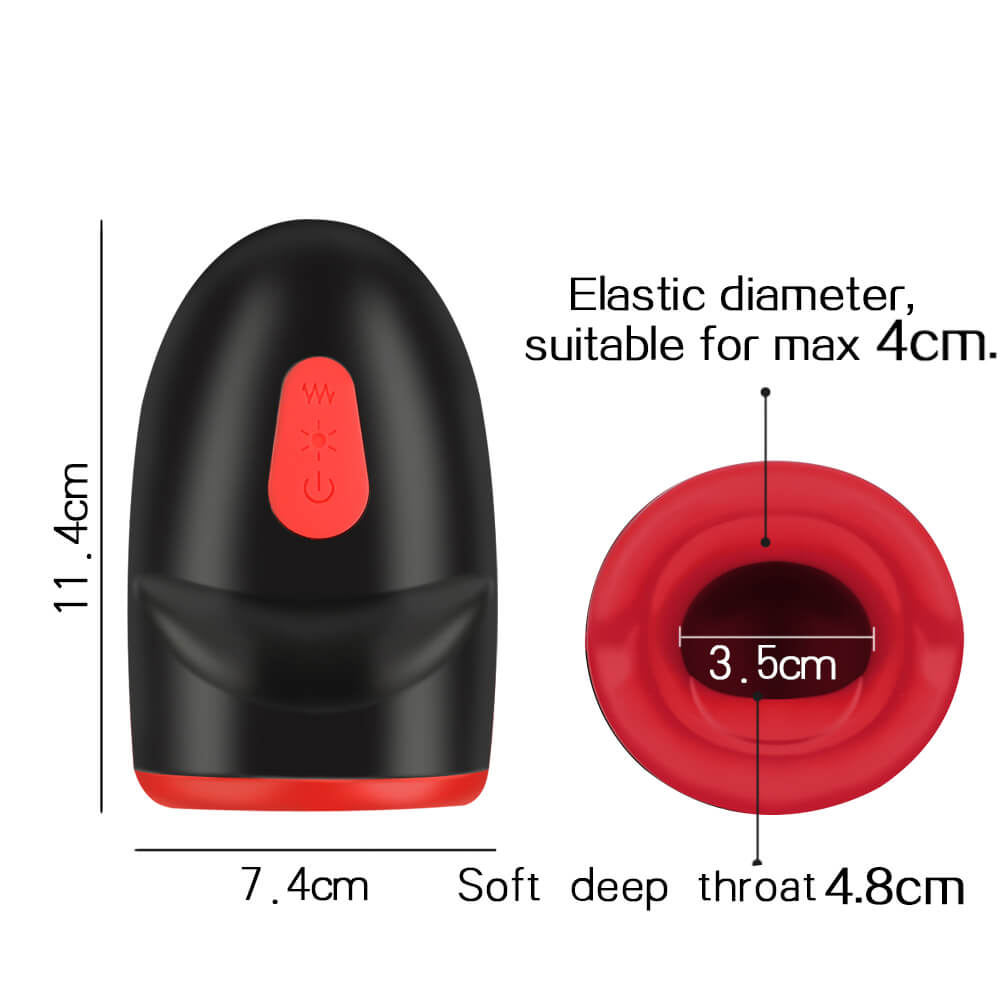 Vibrating Heating Oral Sex Toy Male Stroker For Men weadultshop