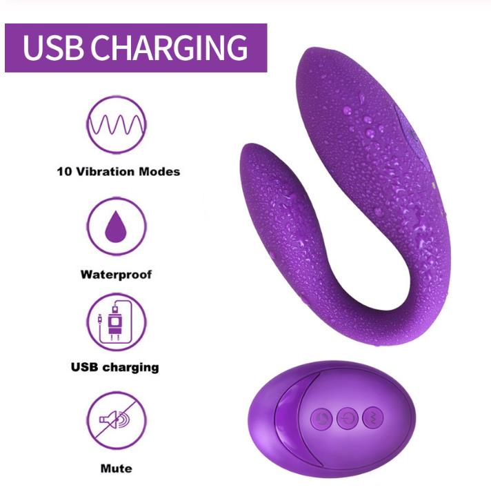 Wearable Wireless Vibrator Dildo G Spot C Shape Silicone Stimulator - Adult Toys