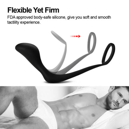Silicone Anus Expander G-spot Massaging Butt Plug For Gay - Adult Toys