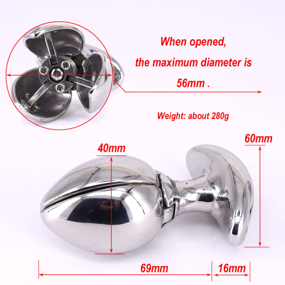 Adjustable Stainless Steel Locking Anal Anchor Plug weadultshop