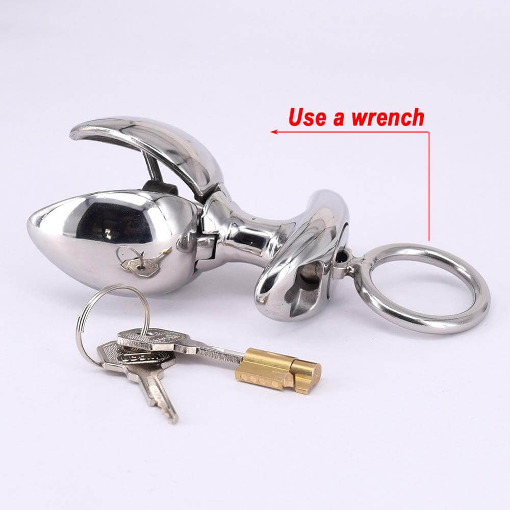 Adjustable Stainless Steel Locking Anal Anchor Plug weadultshop