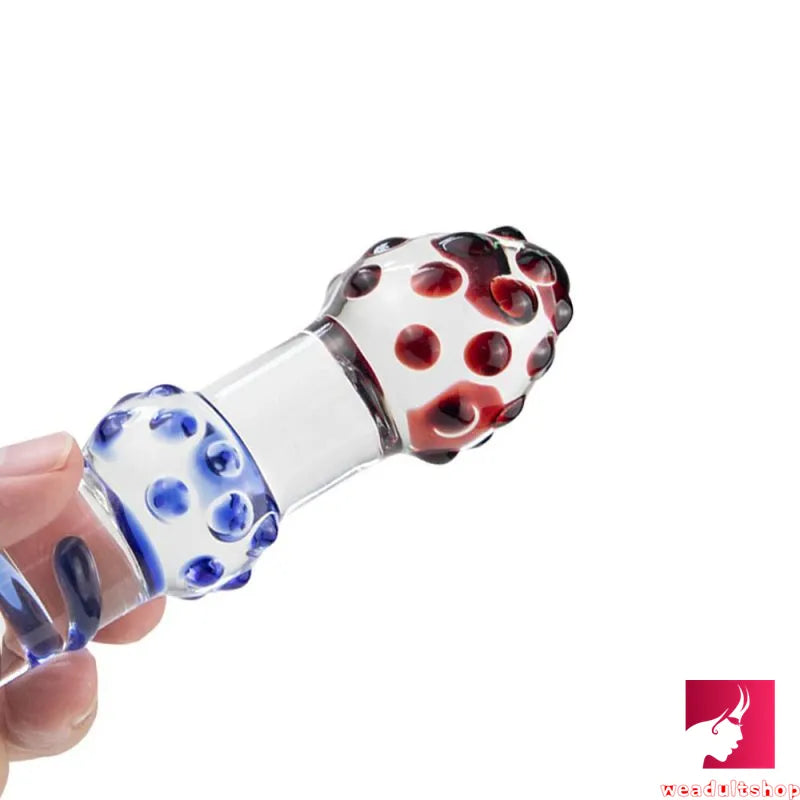 7.67in Adult Doubled Ended Dildo Spiked Glass Wand Dildo