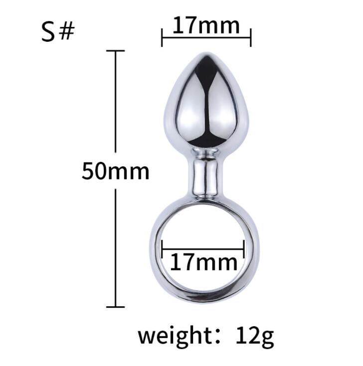 Stainless Steel Pull Ring Anal Plug For Anal Play Weadultshop
