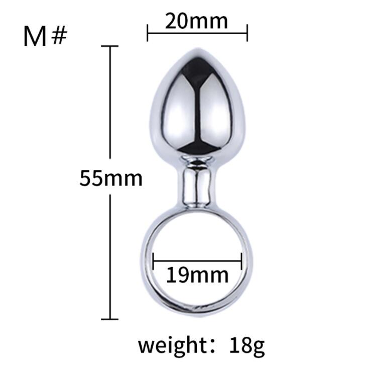 Stainless Steel Pull Ring Anal Plug For Anal Play Weadultshop