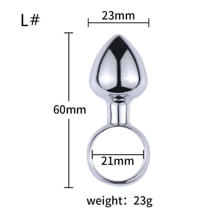 Stainless Steel Pull Ring Anal Plug For Anal Play Weadultshop
