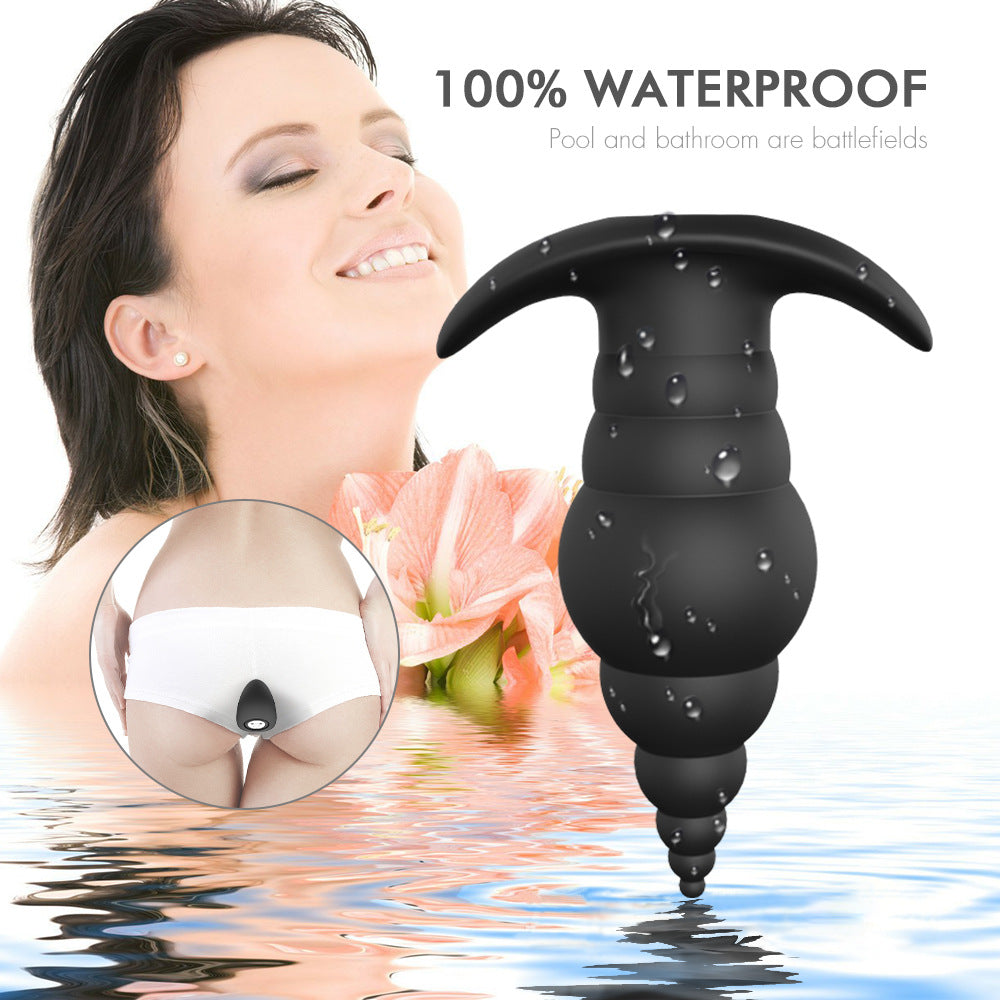 Wearable Wireless Anal Plug Beads Rotation Vibrator Prostate Massager - Adult Toys