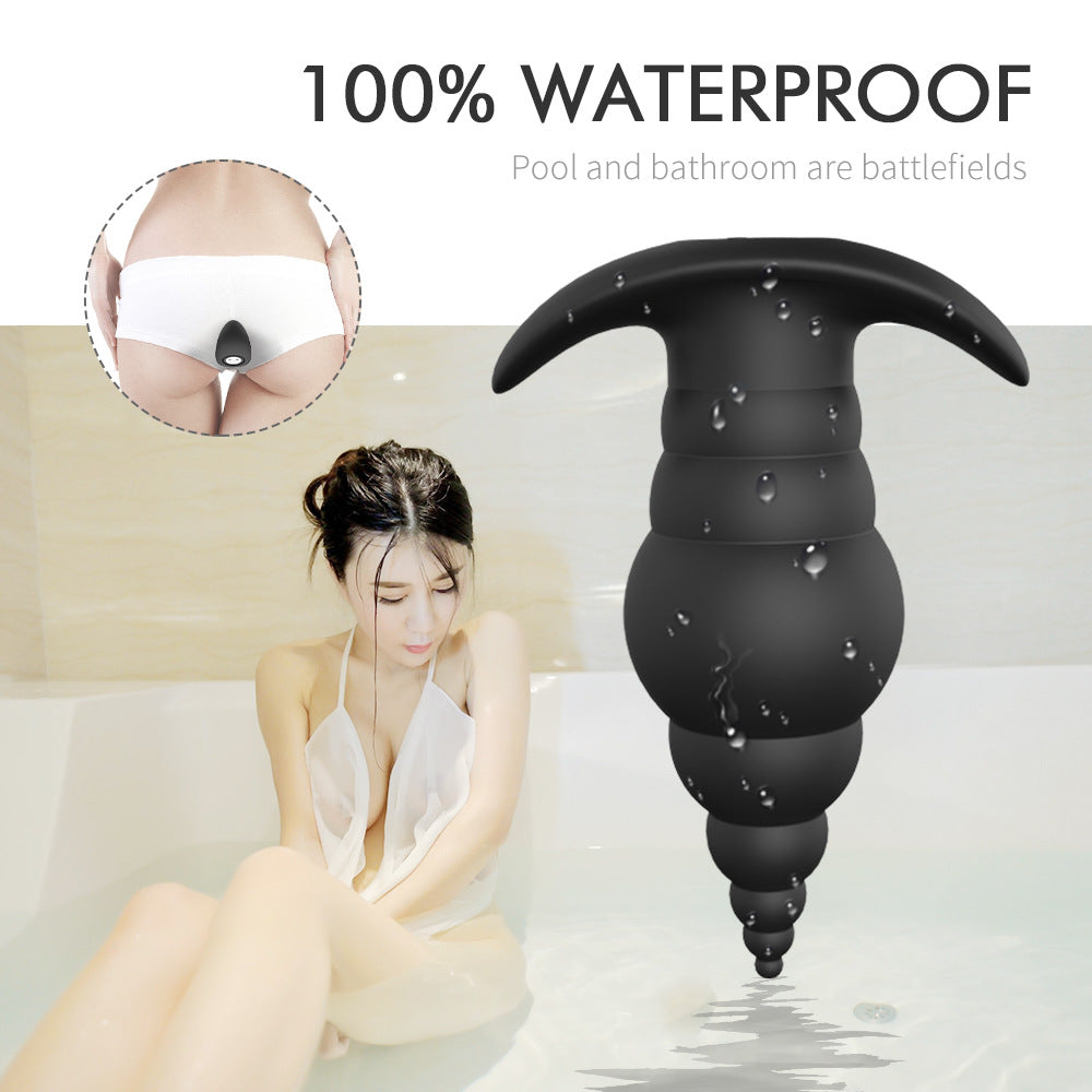 Wearable Wireless Anal Plug Beads Rotation Vibrator Prostate Massager - Adult Toys