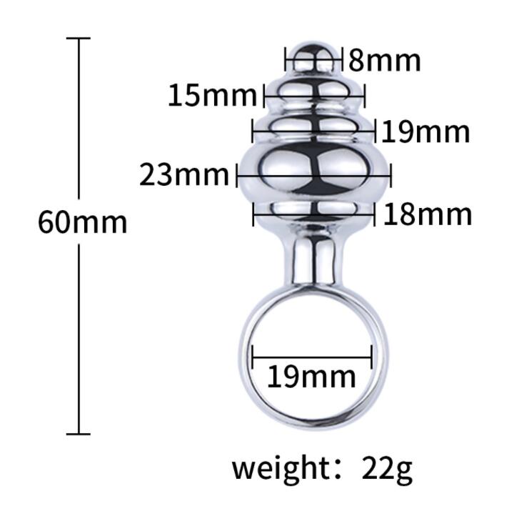 Stainless Steel Pull Ring Anal Plug For Anal Play Weadultshop