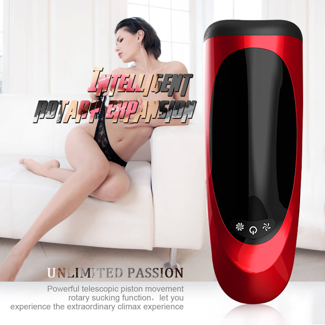 High Speed Rotation Intelligent Voice Masturbator 4D Oral Sucker Toy - Adult Toys