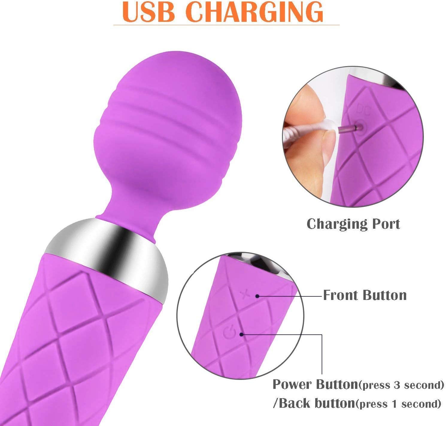 Electric Wand Massager Vibrator For Women Adult Toy - Adult Toys