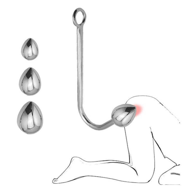 anal hook sex toy 4 Size Stainless Steel Anal Balls Dilator Anal Hook Buttplugs Anus Str –  GXLOCK Store