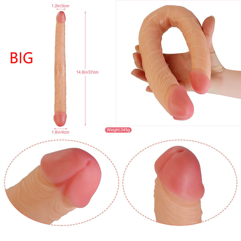 10.6in 14.6in Veiny Double Dildo Gay Two Headed Sex Toy weadultshop