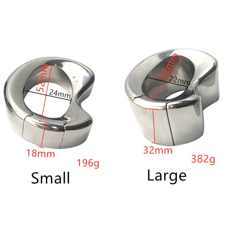 Stainless Steel Lock Cock Ring Weight male metal Ball Stretcher