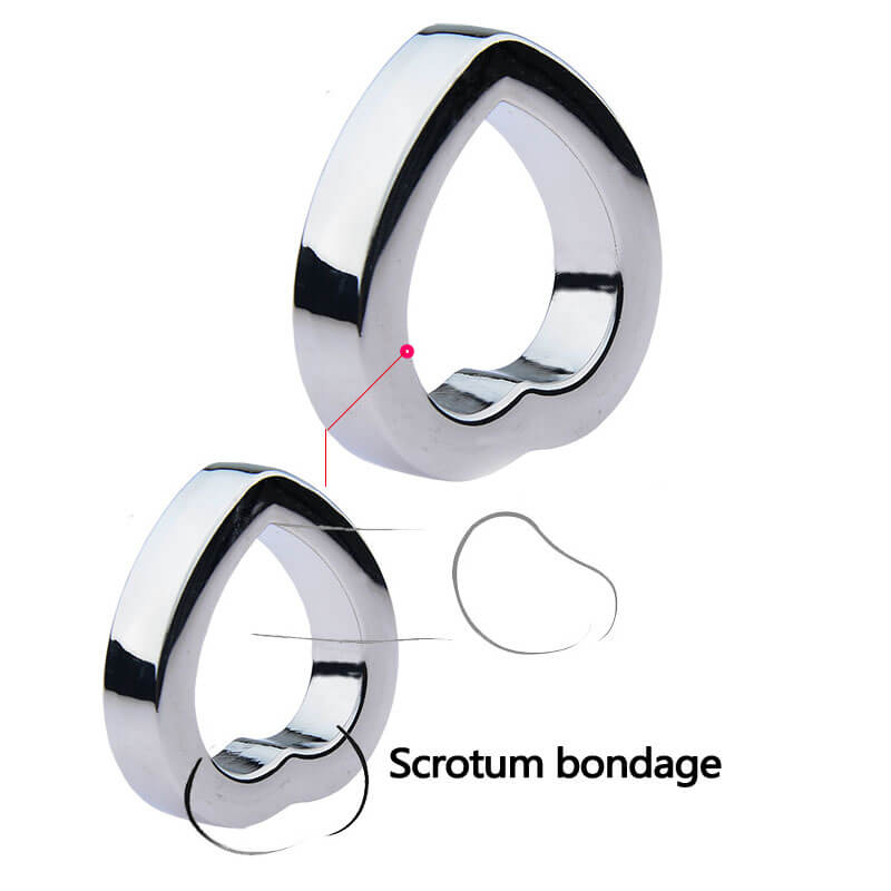 Stainless Steel Heart Design Weight Pendant Scrotum Ball Stretcher