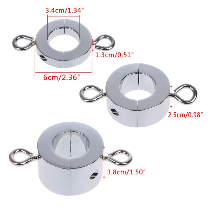 Magnetic Stainless Steel Scrotum Pendant Ball Stretcher Weight Lock Ring