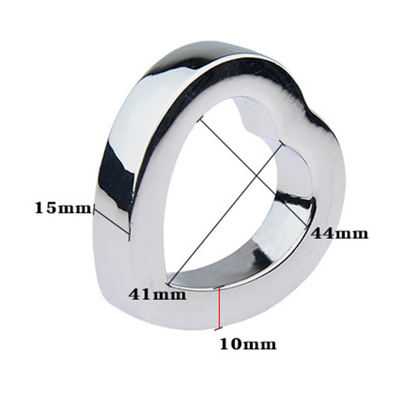 Stainless Steel Heart Design Weight Pendant Scrotum Ball Stretcher