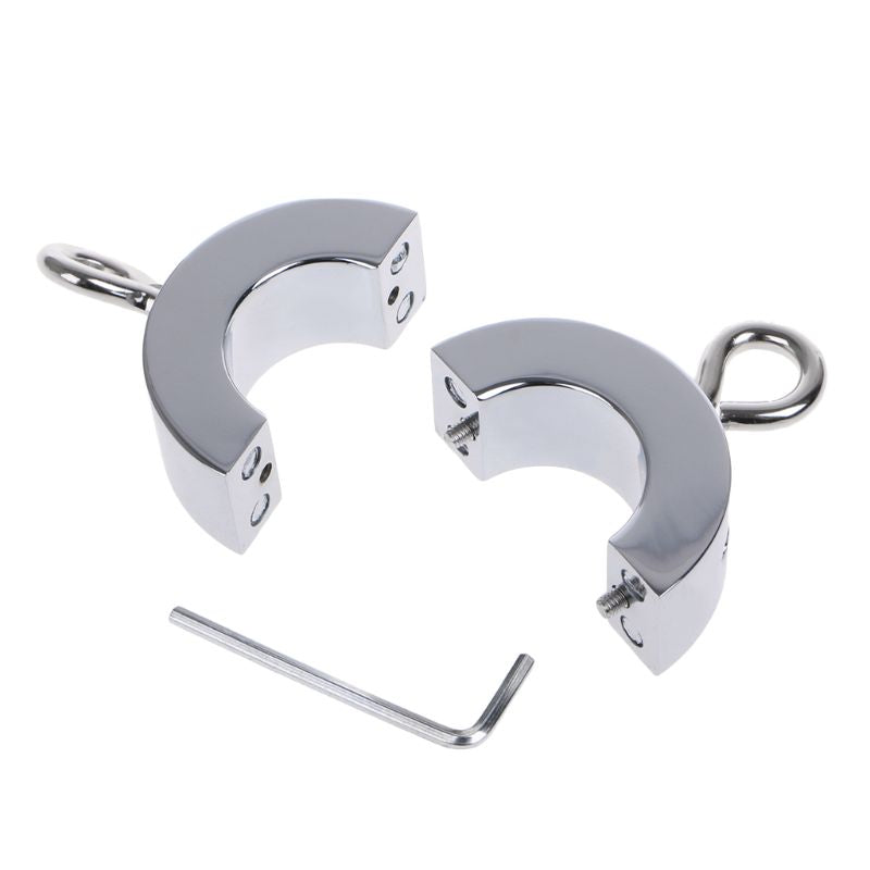 Magnetic Stainless Steel Scrotum Pendant Ball Stretcher Weight Lock Ring
