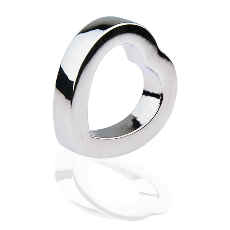 Stainless Steel Heart Design Weight Pendant Scrotum Ball Stretcher