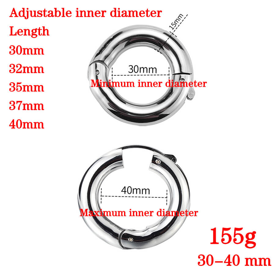 Adjustable Stainless Steel Ball Stretcher Scrotum Cock Ring