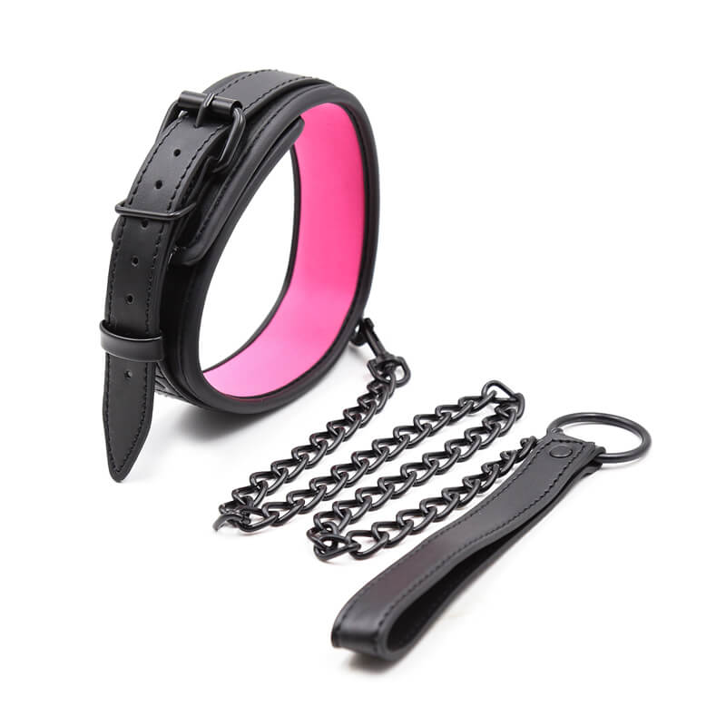 Leather Iron Chain BDSM Slave Collar For Adults Sex weadultshop