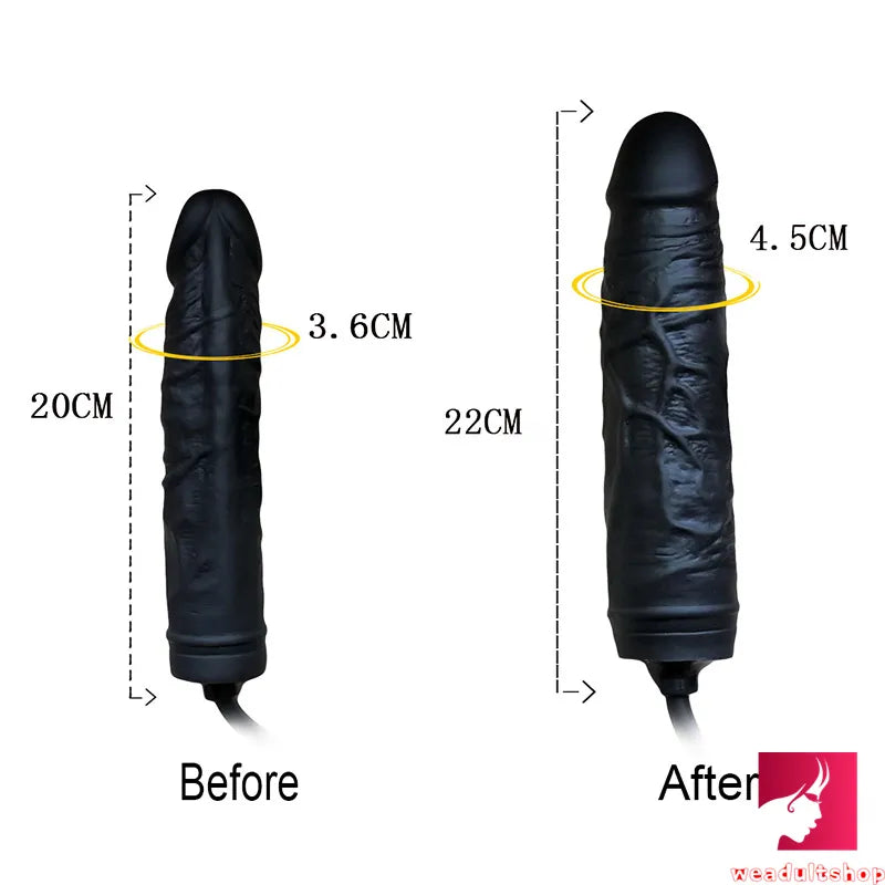 8.66in Realistic Inflatable Dildo For Women Couples Skin Feeling Dildo