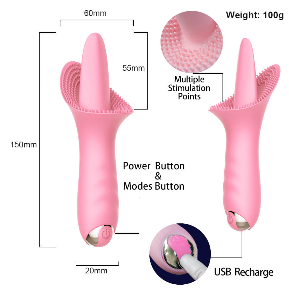 Oral Clitoral Licking Vibrator Tickler Sex Toy For Female Weadultshop