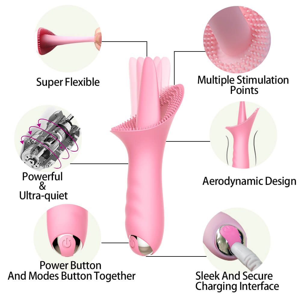 Oral Clitoral Licking Vibrator Tickler Sex Toy For Female Weadultshop