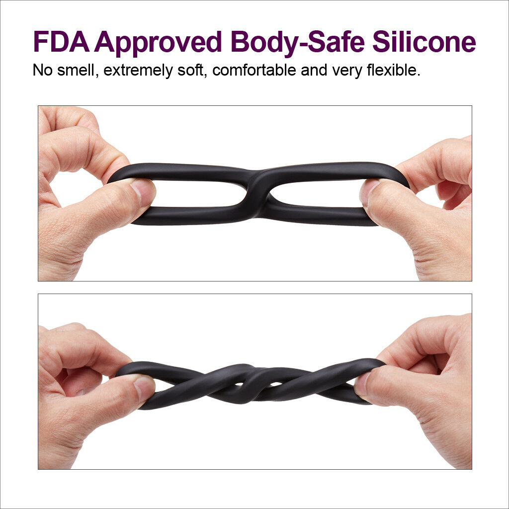 Silicone Double Penis Rings For Men Harder Ejaculation Adult Sex Toy - Adult Toys