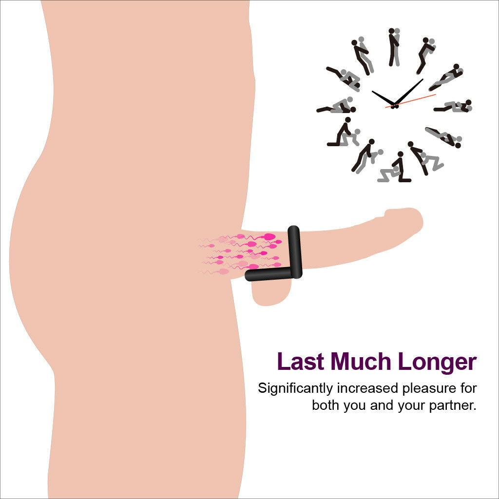 Silicone Double Penis Rings For Men Harder Ejaculation Adult Sex Toy - Adult Toys