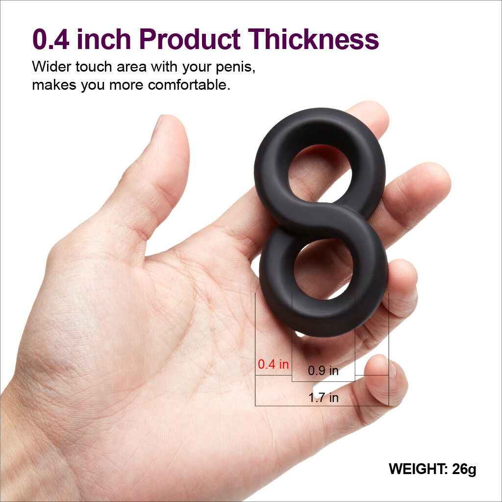 Silicone Double Penis Rings For Men Harder Ejaculation Adult Sex Toy - Adult Toys