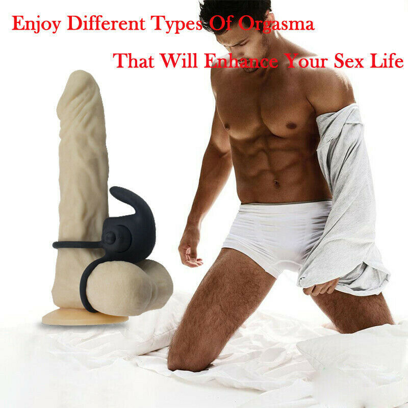 Remote Control Multi-speed Dual Vibrating Cock Ring Vibrator For Men - Adult Toys