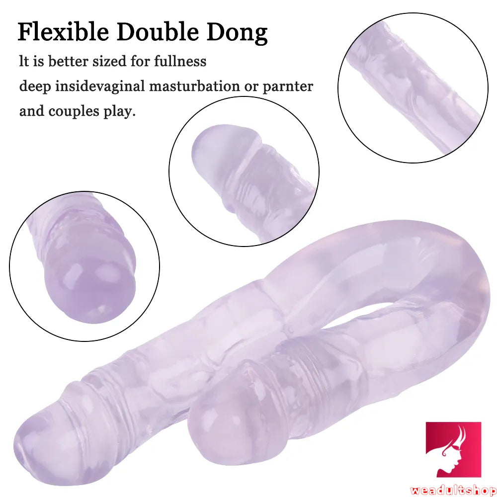 15.55in Women Sex Masturbation Double Ended Dildo Adult Toy