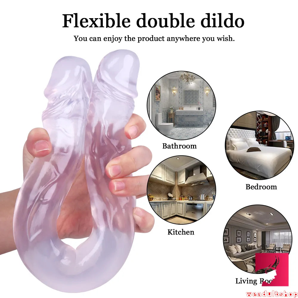 15.55in Women Sex Masturbation Double Ended Dildo Adult Toy