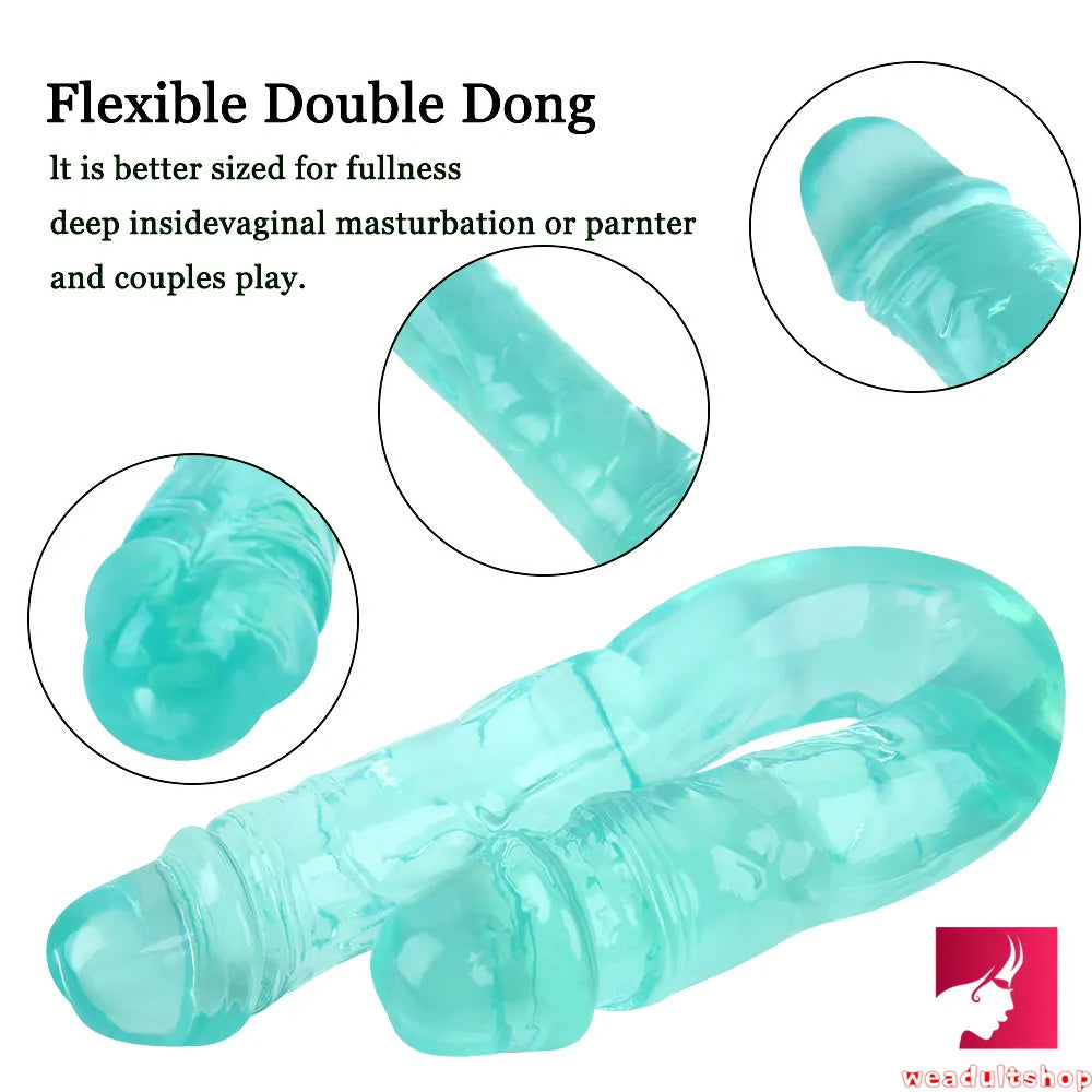 15.55in Women Sex Masturbation Double Ended Dildo Adult Toy